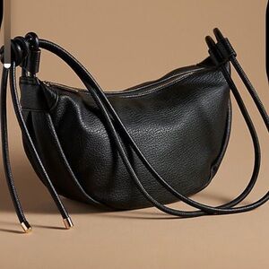 Elegant Black Leather Shoulder Bag